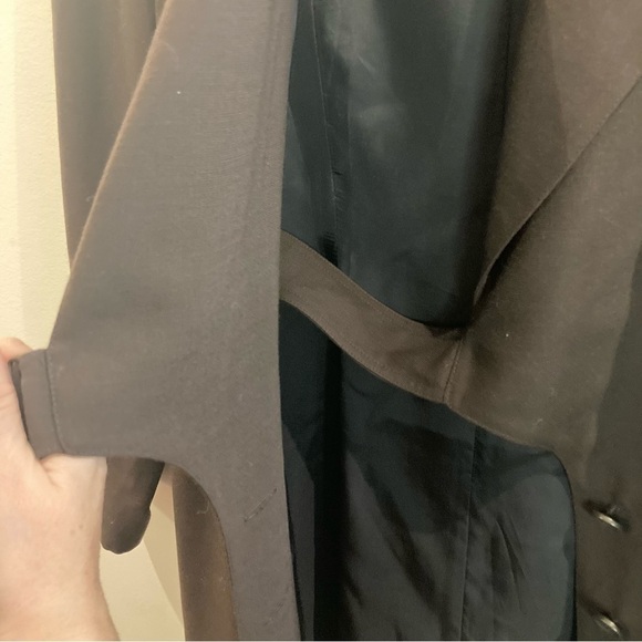 LIDA BADAY Sz 8 Lined True Wrap Dress with Buttons Buckle Closure  Pointy Collar - Picture 9 of 14